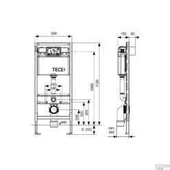 TECE Profil Toiletset Set65 Mudo Mat Zwart Met TECE Drukplaat -Thuis Badkamer tece profil toiletset set65 mudo mat zwart met tece drukplaat tech3