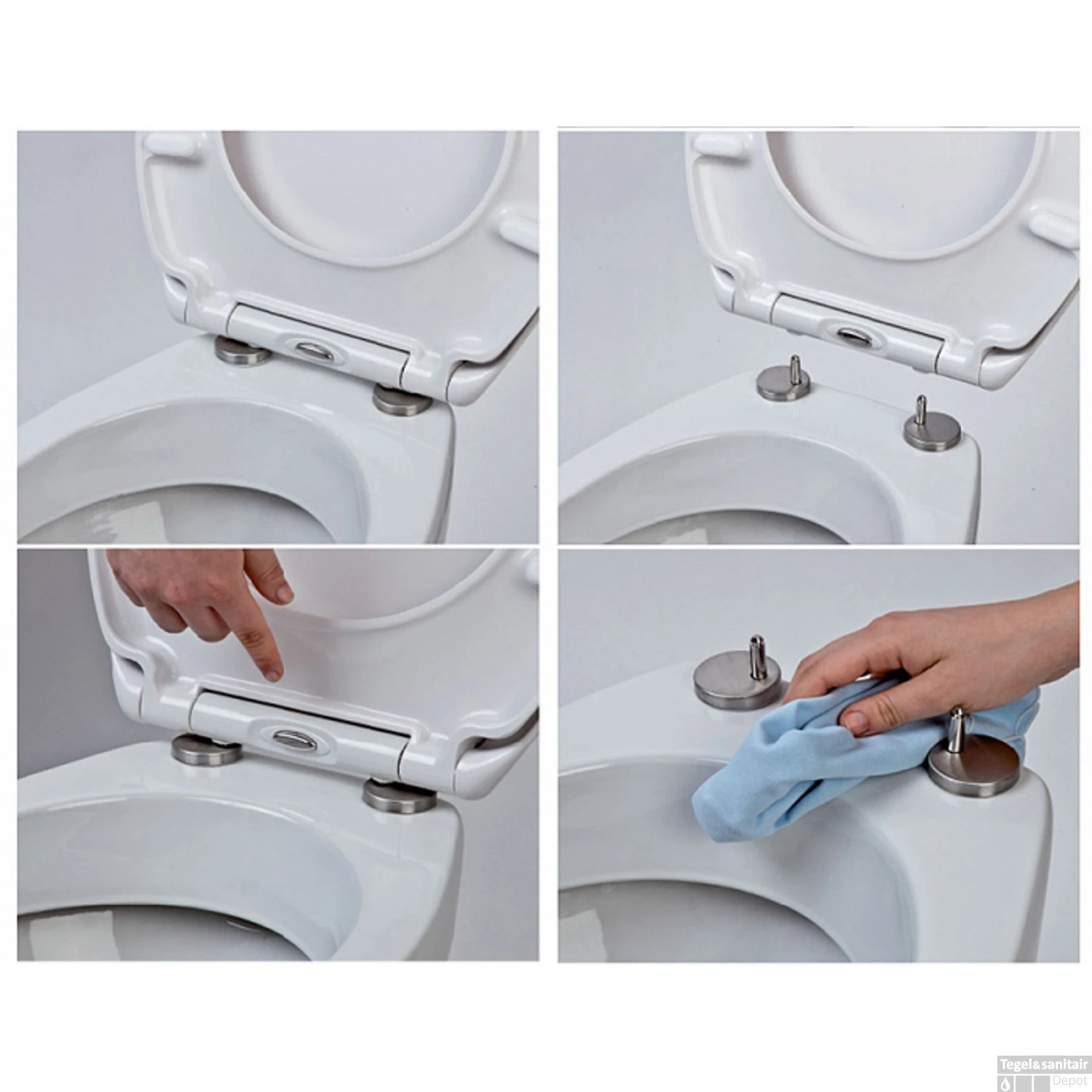 Toiletzitting Eisl Super Slim Softclose Quick Release RVS Scharnieren Donker Grijs 7 Toiletzitting Eisl Super Slim Softclose Quick Release RVS Scharnieren Donker Grijs - Afbeelding 7
