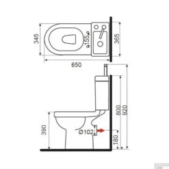 ALLIBERT Toilet Met Ingebouwde Fontein Keramiek Wit (inclusief Kraan En Afvoer) 5 ALLIBERT Toilet Met Ingebouwde Fontein Keramiek Wit (inclusief Kraan En Afvoer) -Thuis Badkamer toilet met ingebouwde fontein keramiek wit incl kraan en afvoer tech