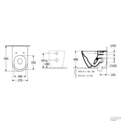 Toilet Villeroy & Boch Subway 3.0 Staand 60x37x40 Cm Wit Alpin -Thuis Badkamer toilet villeroy boch subway 3.0 staand 60x37x40 cm wit alpin tech 1