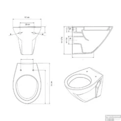Grohe Rapid SL Toiletset Set20 Villeroy & Boch Subway 2.0 Diepspoel Met Grohe Arena Of Skate Drukplaat -Thuis Badkamer toiletpot villeroy en boch subway 2.0 diepspoel 56001001 tech 2