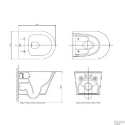 Geberit UP320 Toiletset Set18 Wiesbaden Vesta Junior Rimless 47cm Met Matzwarte Drukplaat -Thuis Badkamer toiletpot wiesbaden vesta junior rimless 32.3451 tech 18