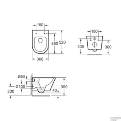 Grohe Rapid SL Toiletset Set24 Wiesbaden Vesta Rimless 52 Cm Met Grohe Arena Of Skate Drukplaat -Thuis Badkamer toiletpot wiesbaden vesta rimless 52cm 32.3450 tech 6