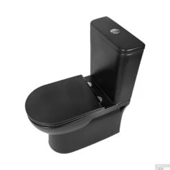 Toiletpot Differnz Staand Duoblok Rimless Mat Zwart -Thuis Badkamer toiletpot differnz staant duoblok rimless mat zwart 3