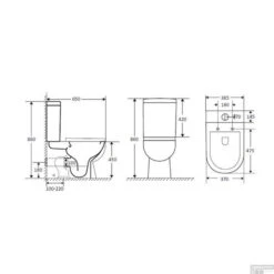 Toiletpot Differnz Staand Duoblok Rimless Mat Zwart -Thuis Badkamer toiletpot differnz staant duoblok rimless mat zwart tech