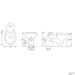 Toiletpot Staand Boss & Wessing Aqua Met Sproeier Muur Aansluiting Wit -Thuis Badkamer toiletpot staand boss wessing aqua muur aansluiting wit tech