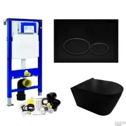 Geberit UP320 Toiletset Compleet | Inbouwreservoir | Civita Black Randloos Mat Zwart | Set 44 Met Drukplaat 19 Geberit UP320 Toiletset Compleet | Inbouwreservoir | Civita Black Randloos Mat Zwart | Set 44 Met Drukplaat -Thuis Badkamer toiletset geberit up320 set44 milo shop 2