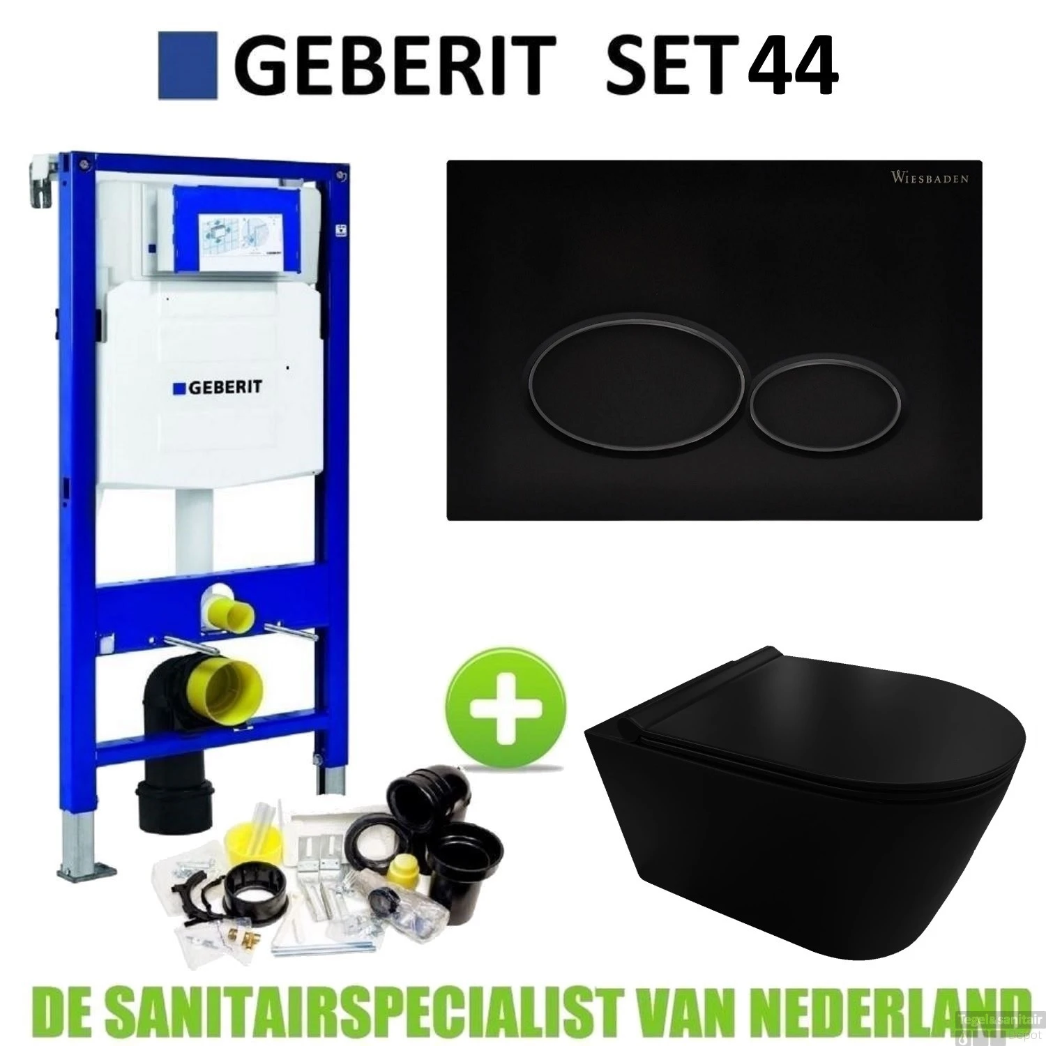 Geberit UP320 Toiletset Compleet | Inbouwreservoir | Civita Black Randloos Mat Zwart | Set 44 Met Drukplaat 1 Geberit UP320 Toiletset Compleet | Inbouwreservoir | Civita Black Randloos Mat Zwart | Set 44 Met Drukplaat