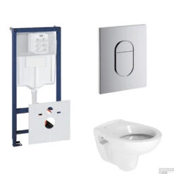 Grohe Rapid SL Toiletset Set02 B&W Compact Met Grohe Arena Of Skate Drukplaat -Thuis Badkamer toiletset grohe rapid sl set02 shop 2