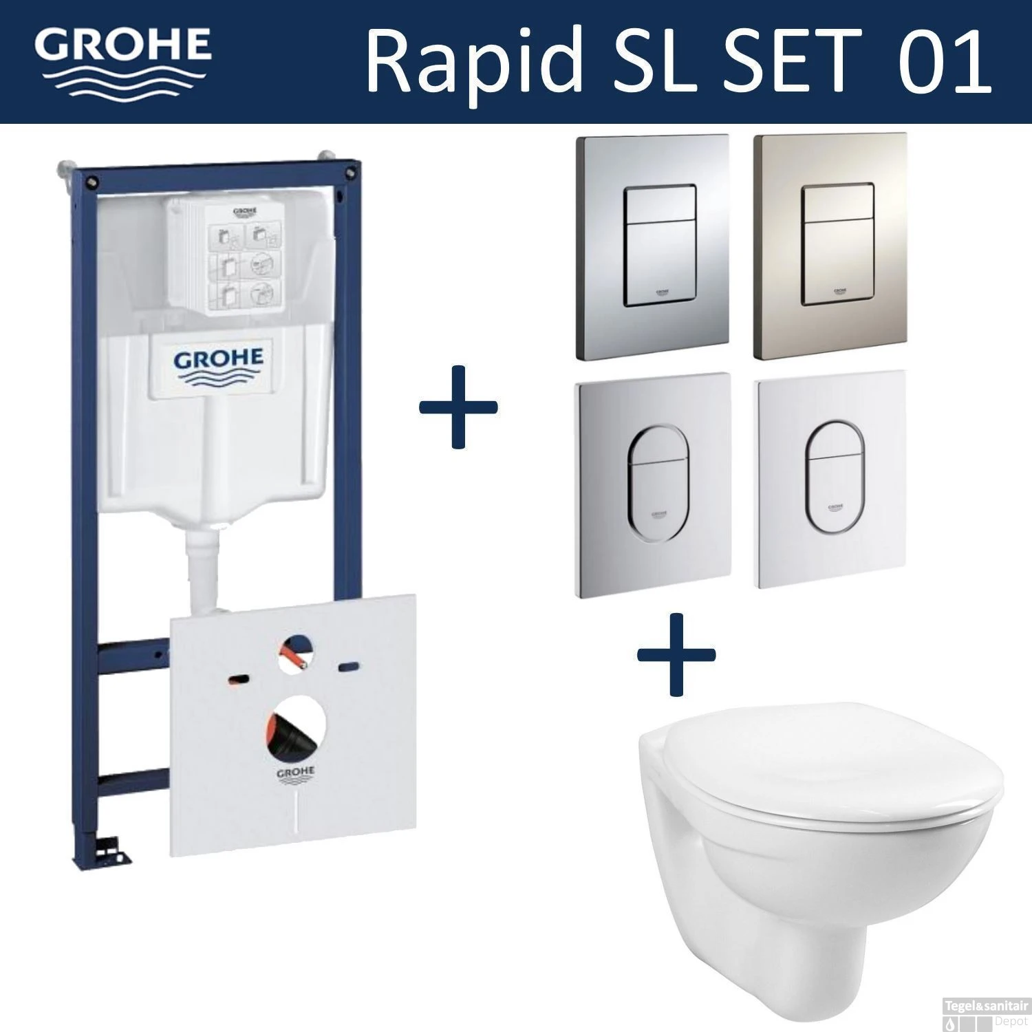Grohe Rapid SL Toiletset Set01 Basic Smart Met Grohe Arena Of Skate Drukplaat 1 Grohe Rapid SL Toiletset Set01 Basic Smart Met Grohe Arena Of Skate Drukplaat