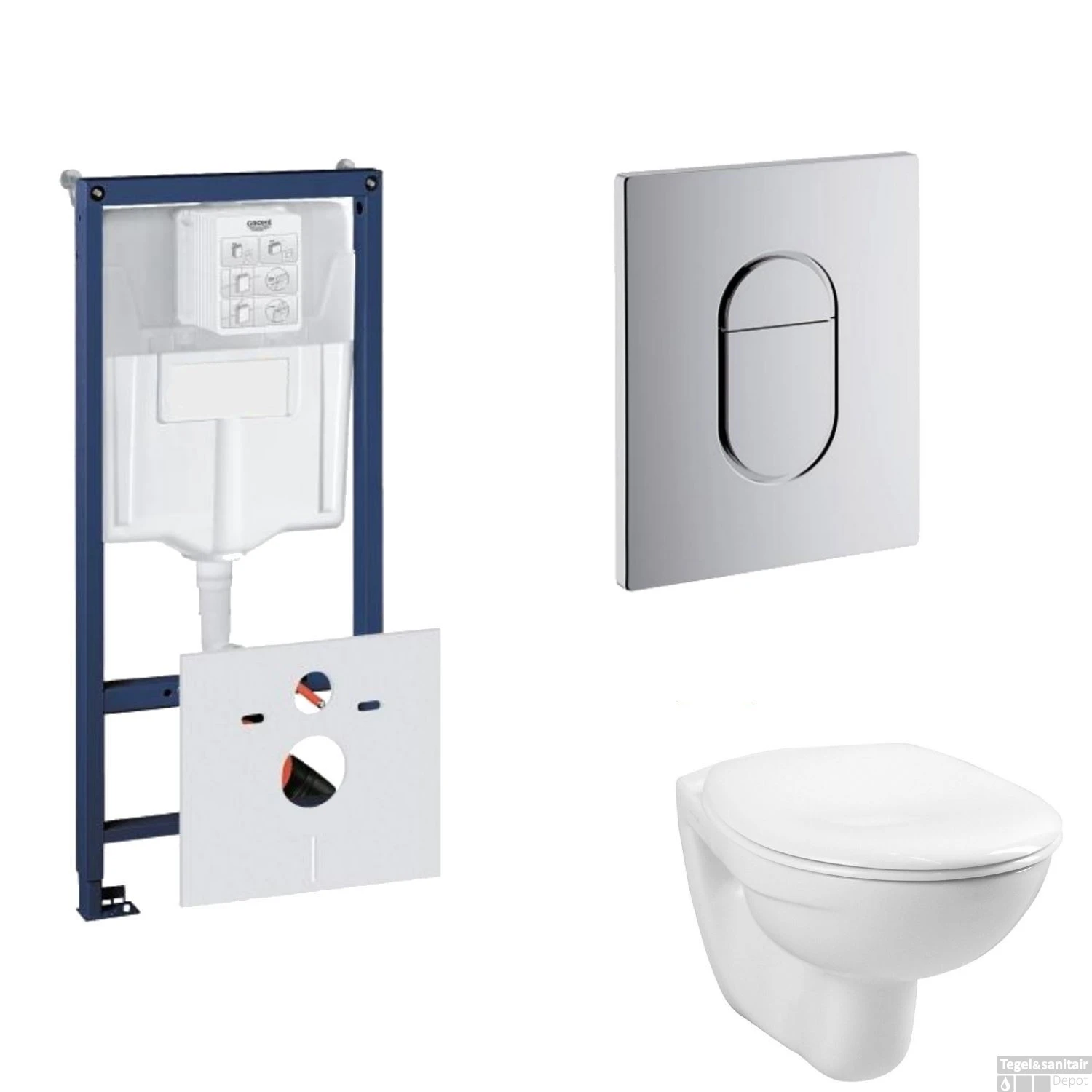 Grohe Rapid SL Toiletset Set01 Basic Smart Met Grohe Arena Of Skate Drukplaat 8 Grohe Rapid SL Toiletset Set01 Basic Smart Met Grohe Arena Of Skate Drukplaat - Afbeelding 8