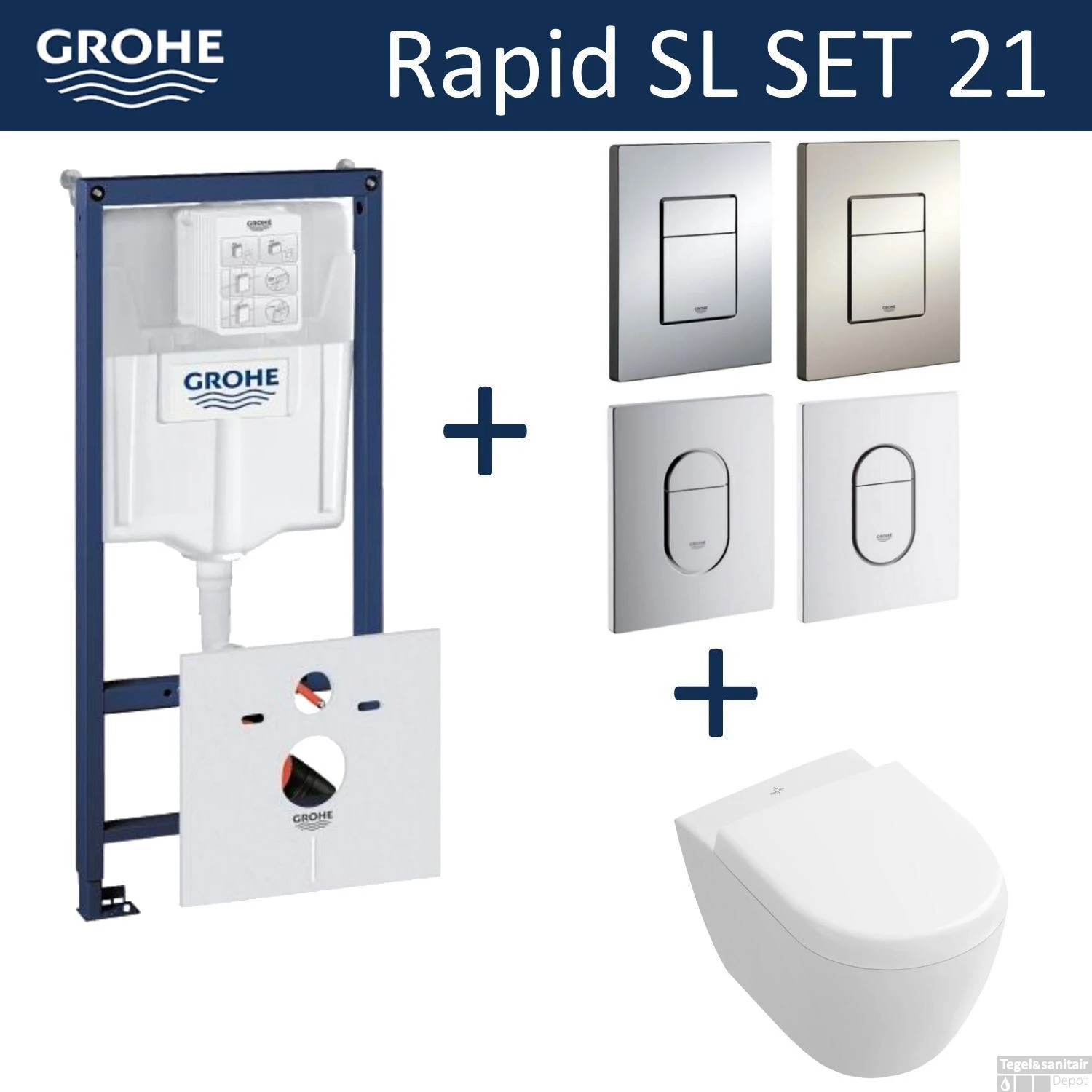 Grohe Rapid SL Toiletset Set21 Villeroy & Boch Subway 2.0 Compact Met Grohe Arena Of Skate Drukplaat 1 Grohe Rapid SL Toiletset Set21 Villeroy & Boch Subway 2.0 Compact Met Grohe Arena Of Skate Drukplaat