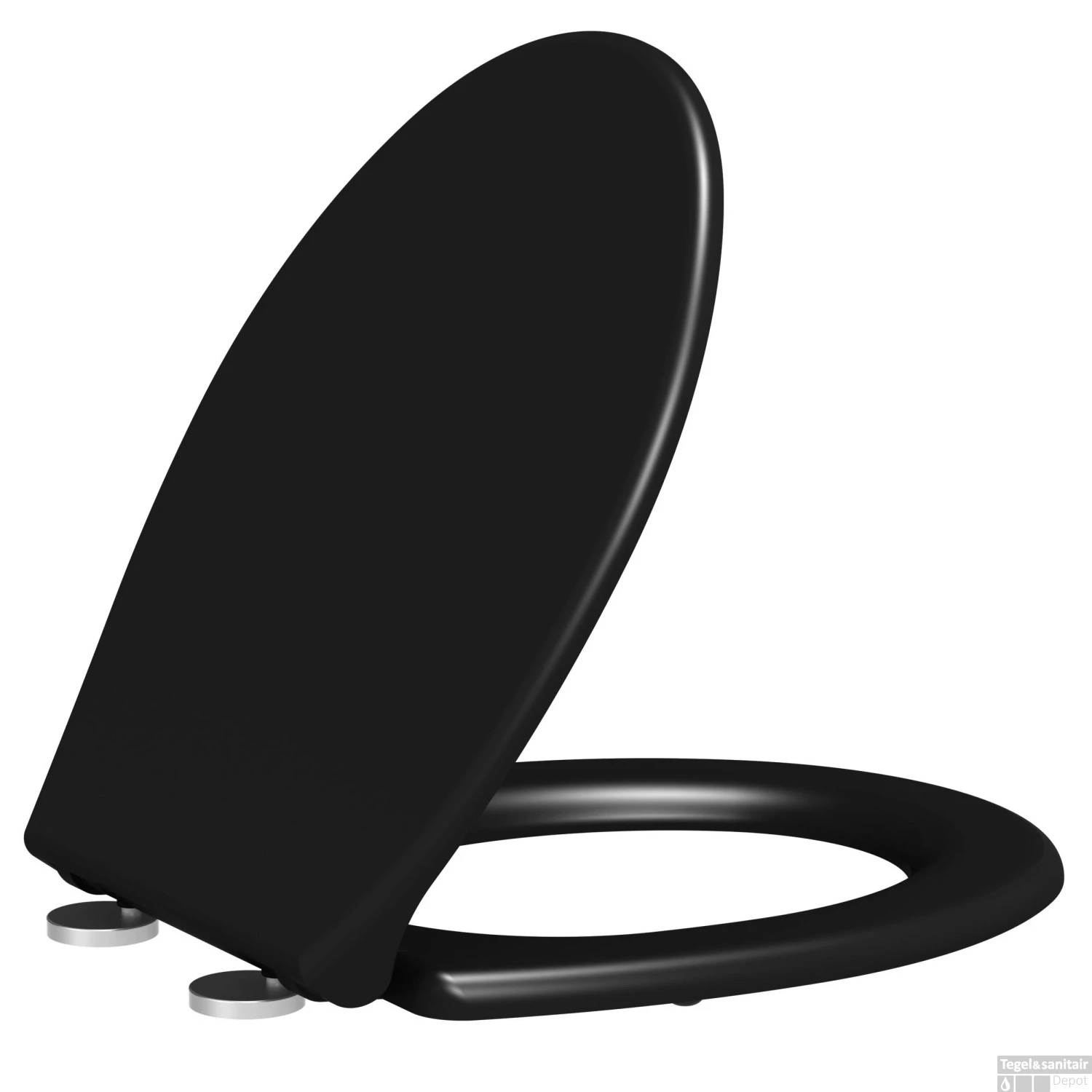 Toiletzitting Allibert Dolceo Afklikbaar 37x5,5x46,5 Cm SoftClose Katoen Mat Zwart 1 Toiletzitting Allibert Dolceo Afklikbaar 37x5,5x46,5 Cm SoftClose Katoen Mat Zwart
