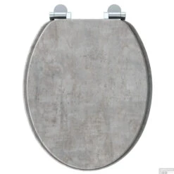 Toiletzitting Allibert Naturo 36,7x5x45 Cm Licht Beton -Thuis Badkamer toiletzitting allibert naturo 36 7x5x45 cm licht beton sfeer1
