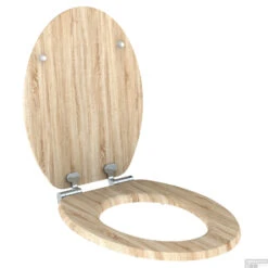 Toiletzitting Allibert Naturo 36,7x5x45 Cm Licht Eiken
