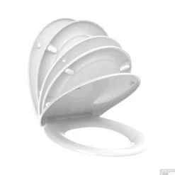 Toiletzitting Allibert Vito Afklikbaar 38x5x45 Cm Soft-Close Kunststof Wit -Thuis Badkamer toiletzitting allibert vito glanzend wit detail