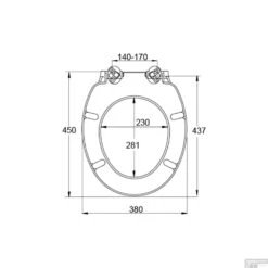 Toiletzitting Allibert Vito Afklikbaar 38x5x45 Cm Soft-Close Kunststof Wit -Thuis Badkamer toiletzitting allibert vito glanzend wit tech