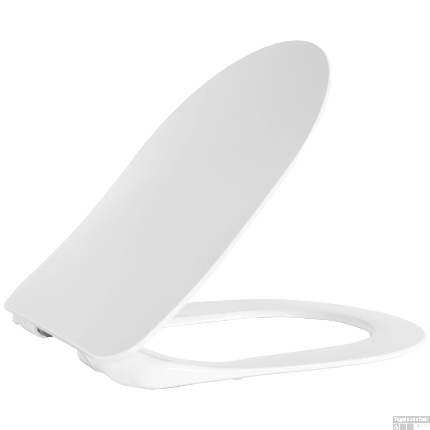 Toiletzitting Boss & Wessing Flat Softclose Met Inox Scharnieren Mat Wit