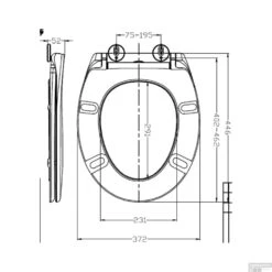 Toiletzitting Boss & Wessing Soft-Close One Touch Zitting Inclusief Deksel Mat Zwart -Thuis Badkamer toiletzitting boss wessing soft close one touch zitting inclusief deksel mat zwart tech