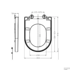 Toiletzitting Boss & Wessing Vesta Soft-close Tbv Wandcloset 52cm Mat Wit -Thuis Badkamer toiletzitting boss wessing vesta soft close tbv wandcloset 52cm mat wit tech