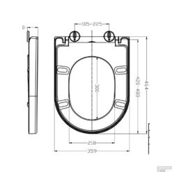 Toiletzitting Boss & Wessing Vesta Soft-close Tbv Wandcloset 52cm Mat Zwart 5 Toiletzitting Boss & Wessing Vesta Soft-close Tbv Wandcloset 52cm Mat Zwart -Thuis Badkamer toiletzitting boss wessing vesta soft close tbv wandcloset 52cm mat zwart tech
