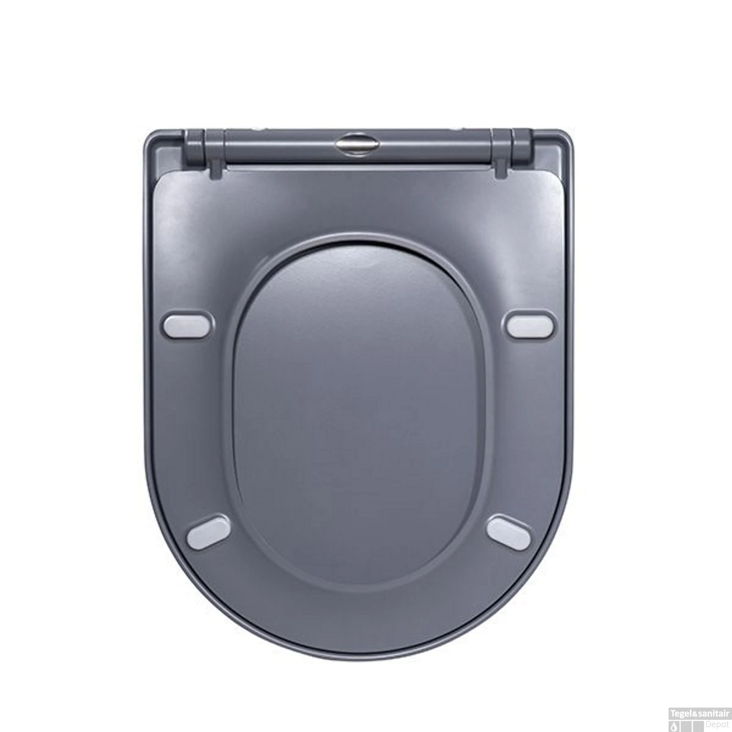 Toiletzitting Met Deksel Boss & Wessing Fair One Touch Mat Grijs - Afbeelding 3