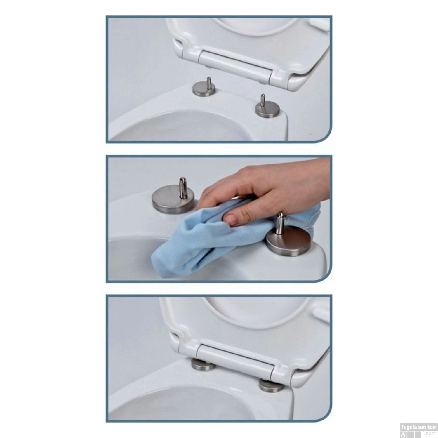 Toiletzitting Schutte Anthrazit Duroplast Met Soft Close En Quick Release Gelakt Antraciet - Afbeelding 4