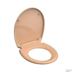 Toiletzitting Schutte Beige Duroplast Met Soft Close En Quick Release Gelakt Beige -Thuis Badkamer toiletzitting schutte beige duroplast met soft close en quick release beige sfeer2