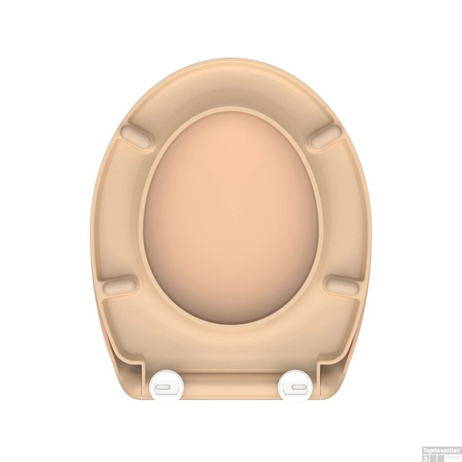 Toiletzitting Schutte Beige Duroplast Met Soft Close En Quick Release Gelakt Beige - Afbeelding 6