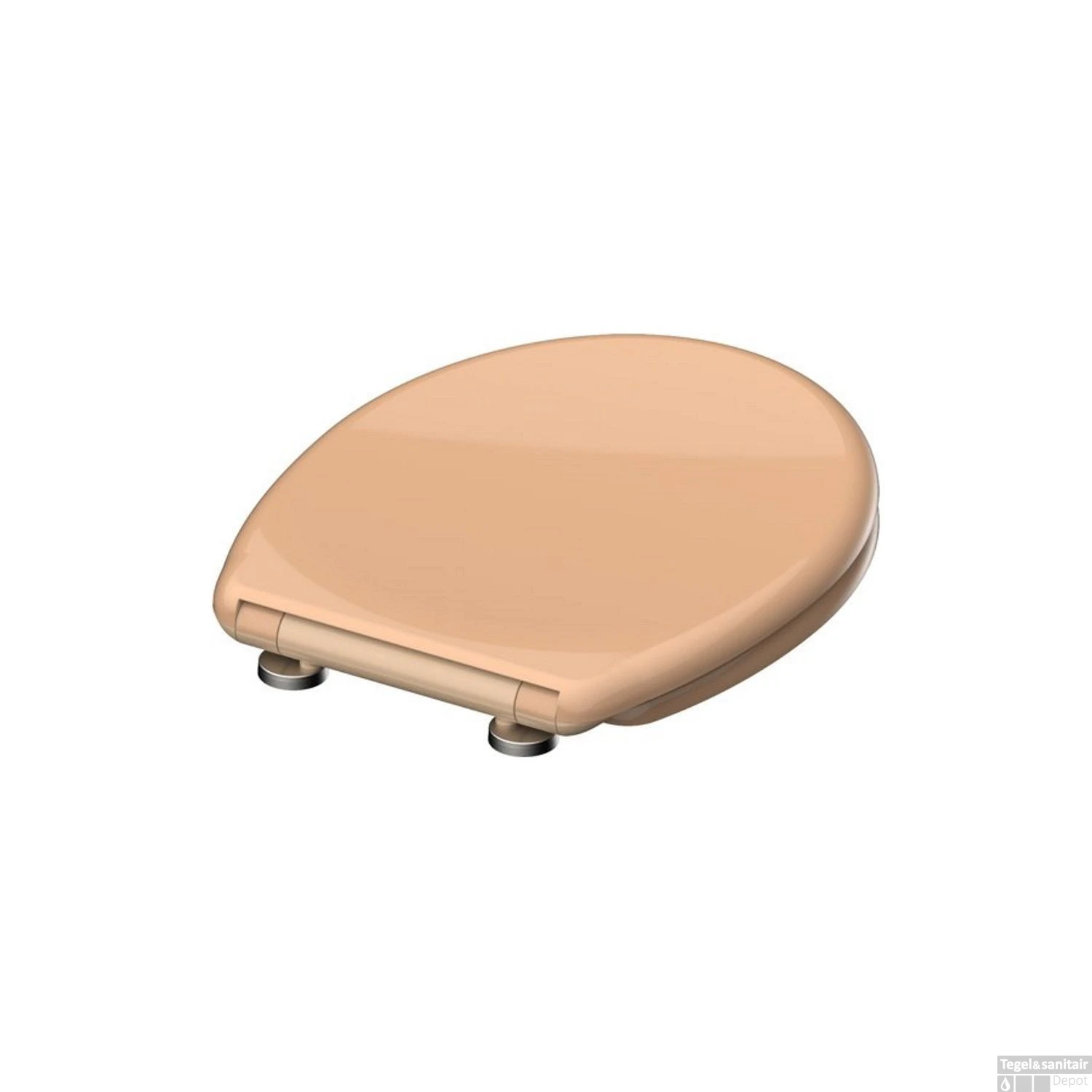 Toiletzitting Schutte Beige Duroplast Met Soft Close En Quick Release Gelakt Beige - Afbeelding 5