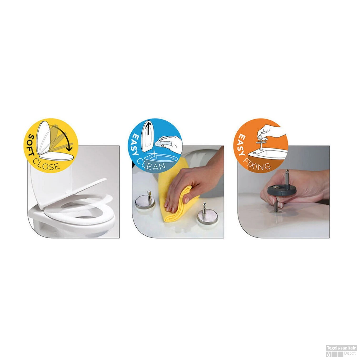 Toiletzitting Tiger Blade Duroplast Softclose Wit 9 Toiletzitting Tiger Blade Duroplast Softclose Wit - Afbeelding 9