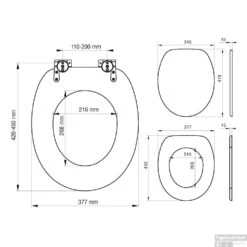 Toiletzitting Tiger Leatherlook Hout Zwart -Thuis Badkamer toiletzitting tiger leatherlook hout zwart tec