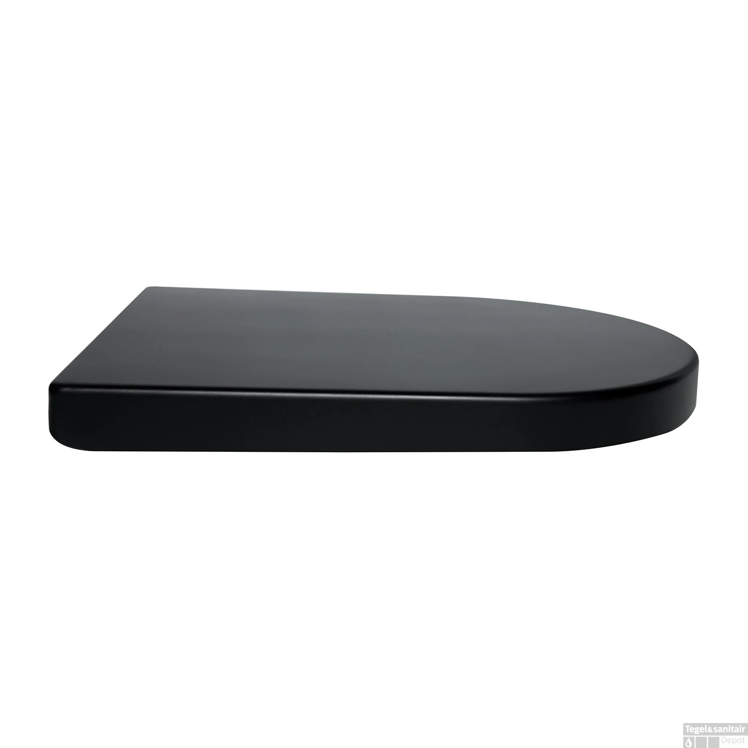 Toiletzitting Wiesbaden Vesta Soft Close Tbv Wandcloset 52 Cm Mat Zwart - Afbeelding 2
