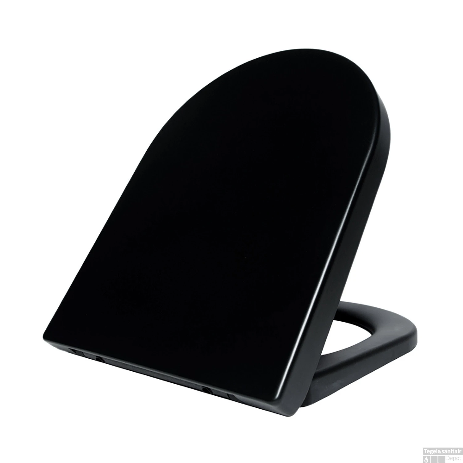 Toiletzitting Wiesbaden Vesta Soft Close Tbv Wandcloset 52 Cm Mat Zwart