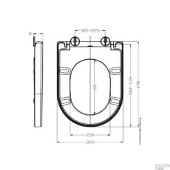 Toiletzitting Wiesbaden Vesta Soft Close Tbv Wandcloset 52 Cm Mat Zwart -Thuis Badkamer toiletzitting wiesbaden vesta soft close tbv wandcloset 52 cm mat zwart tech