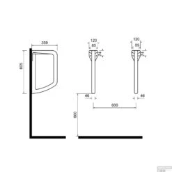Urinoirscherm Schaamschot Sapho 60x36 Cm Keramiek Wit 7 Urinoirscherm Schaamschot Sapho 60x36 Cm Keramiek Wit -Thuis Badkamer tp660 urinoirscherm schaamschot sapho 60x36 cm keramiek wit tech
