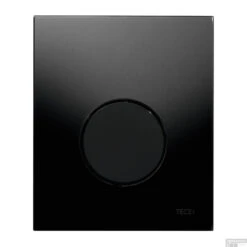 Urinoir Bedieningsplaat TECE Loop Glas Zwart 10,4x12,4 Cm (met Zwarte Toets)