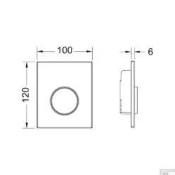Urinoir Set Salenzi Hung Achterinlaat Mat Zwart Met TECE Loop Drukplaat Kunststof 13 Urinoir Set Salenzi Hung Achterinlaat Mat Zwart Met TECE Loop Drukplaat Kunststof -Thuis Badkamer urinoir bedieningsplaat tece loop kunststof 10x12 cm glanzend chroom tech 1 1