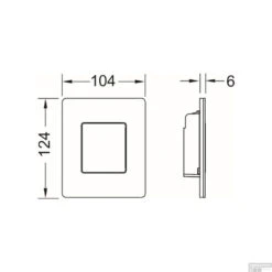 Urinoir Bedieningsplaat TECE Solid 10,4x12,4 Cm Glanzend Wit Inclusief Cartouche -Thuis Badkamer urinoir bedieningsplaat tece solid glanzend wit tech1