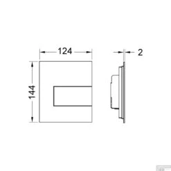 Urinoir Set Salenzi Hung Achterinlaat Mat Zwart Met TECE Square Drukplaat Glas -Thuis Badkamer urinoir bedieningsplaat tece square metaal glanzend wit 124x144 cm tech 1 1