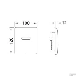 Urinoir Set Salenzi Hung Achterinlaat Mat Zwart Met TECE Drukplaat Elektronisch Adaptor 15 Urinoir Set Salenzi Hung Achterinlaat Mat Zwart Met TECE Drukplaat Elektronisch Adaptor -Thuis Badkamer urinoir elektronische bedieningsplaat tece planus 10x12 cm glanzend wit werkt o.b.v. adapter tech 1 1