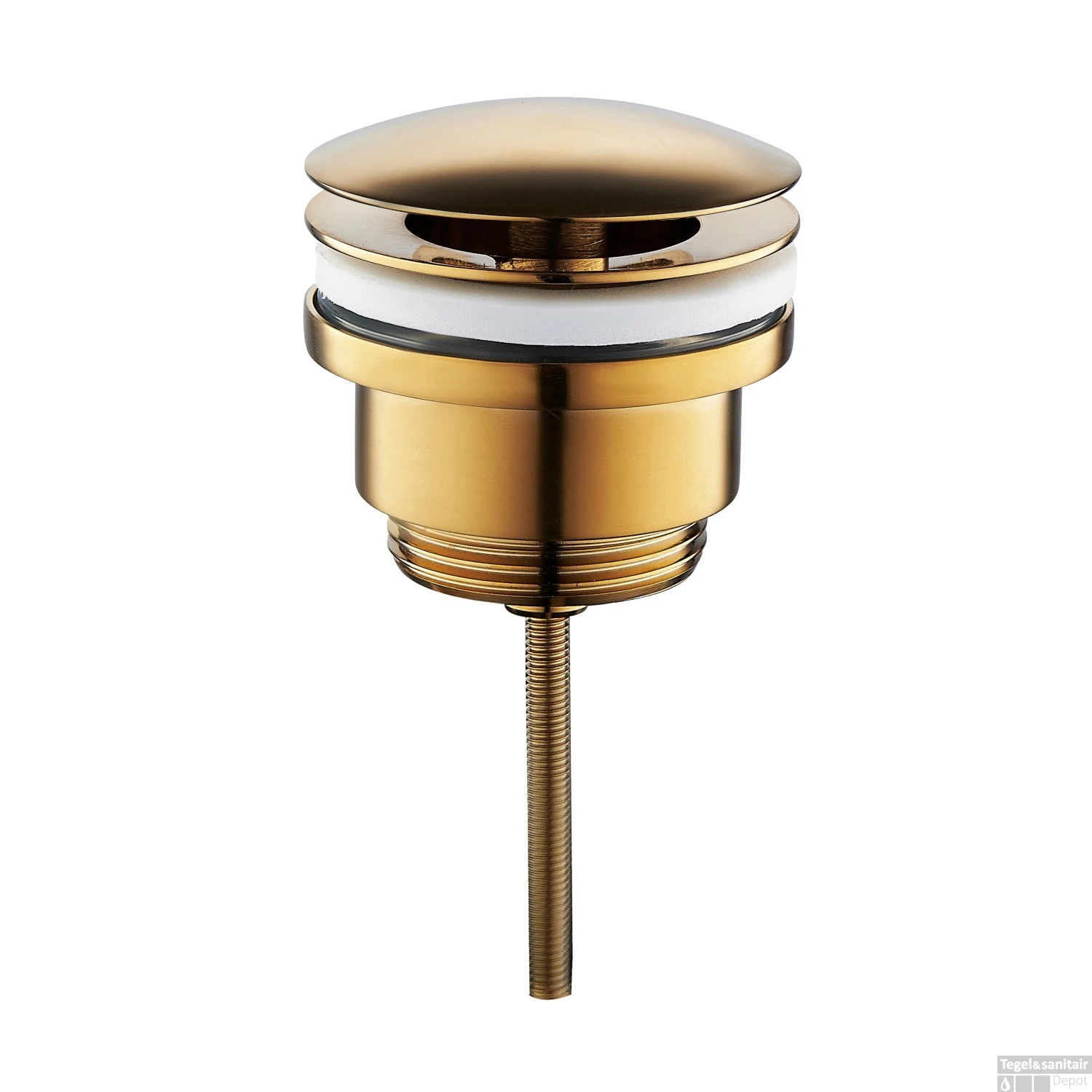 Vaste Waste Wiesbaden Caral Niet Afsluitbaar 5/4 Geborsteld Messing Goud