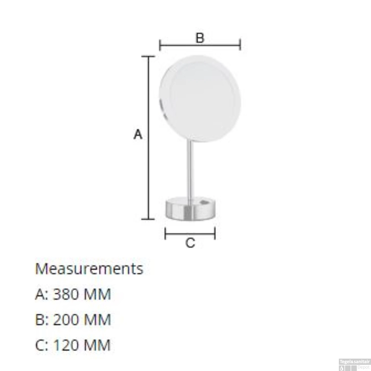 Vergrotingsspiegel Smedbo Outline Vrijstaand Met LED PMMA Dual Light Chroom 3 Vergrotingsspiegel Smedbo Outline Vrijstaand Met LED PMMA Dual Light Chroom - Afbeelding 3