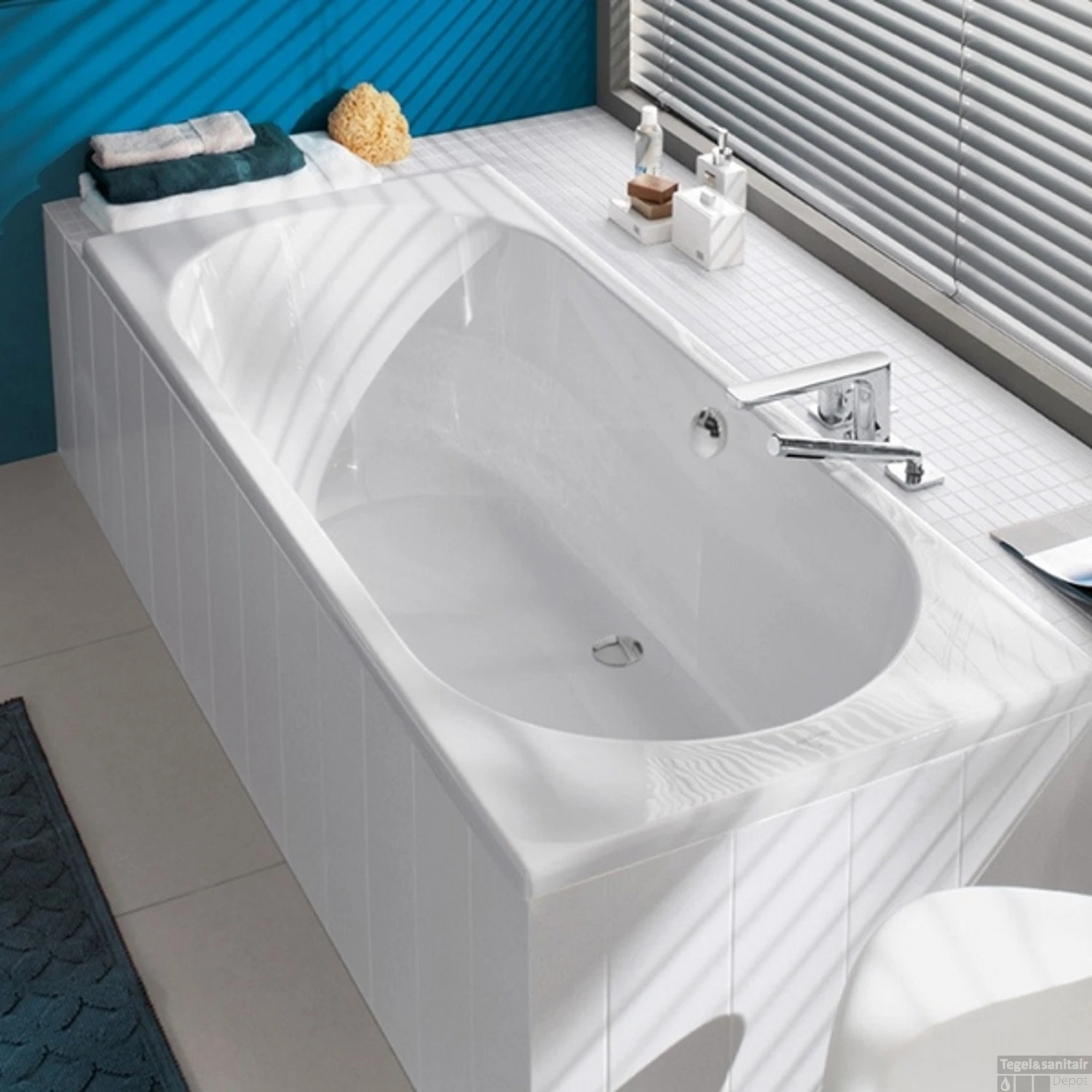 Villeroy & Boch O.Novo Bad Rechthoek Duo 180x80 Cm Wit 2 Villeroy & Boch O.Novo Bad Rechthoek Duo 180x80 Cm Wit - Afbeelding 2