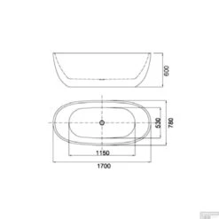 Thuis Badkamer 35 Thuis Badkamer -Thuis Badkamer vrijstaand bad best design moderna acryl 170x78x60cm mat wit 4006520 tech