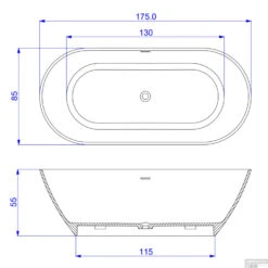 Vrijstaand Bad Arcqua Cusco Cast Marble 175x85x55 Cm Mat Wit 7 Vrijstaand Bad Arcqua Cusco Cast Marble 175x85x55 Cm Mat Wit -Thuis Badkamer vrijstaand bad bws cusco cast marble 175x85x55 cm mat wit tec