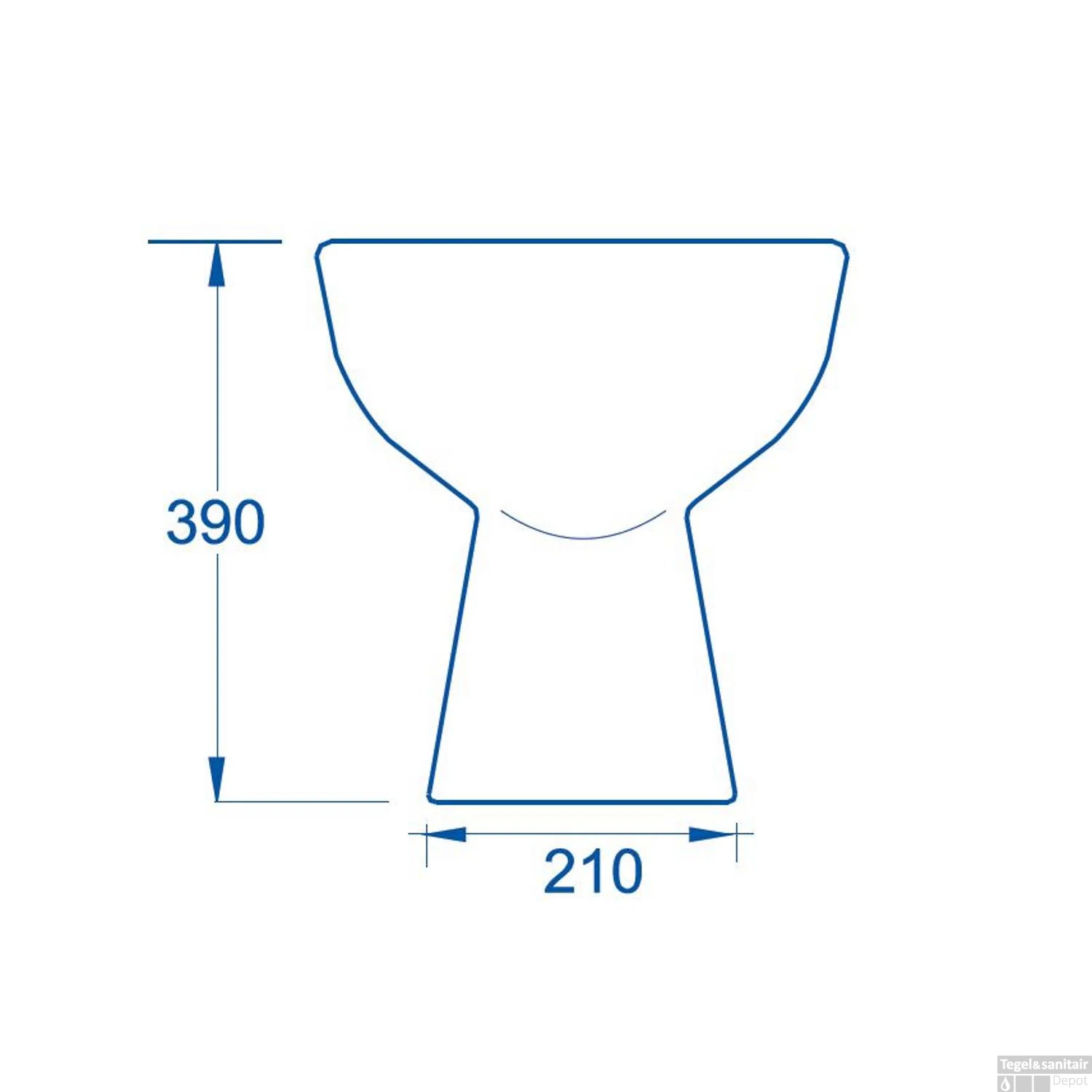 Vrijstaande Toiletpot Van Marcke ISIFIX Muuraansluiting (H(PK) 18 Cm Wit - Afbeelding 2