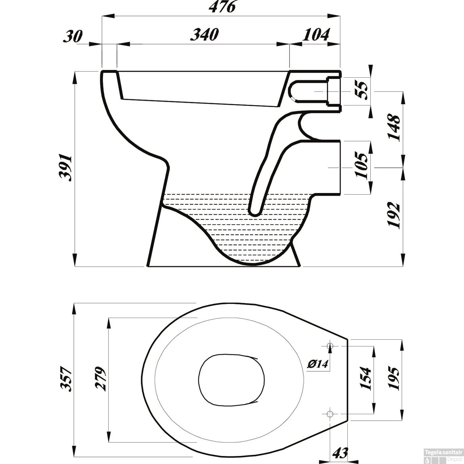 Vrijstaande Toiletpot Van Marcke ISIFIX Muuraansluiting (H(PK) 19.2 Cm Wit 2 Vrijstaande Toiletpot Van Marcke ISIFIX Muuraansluiting (H(PK) 19.2 Cm Wit - Afbeelding 2