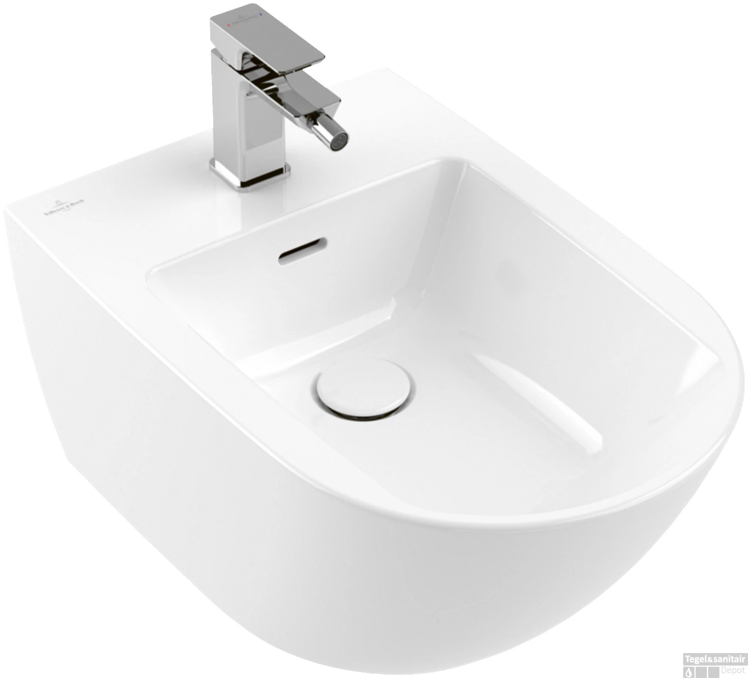 Wandbidet Villeroy & Boch Subway 3.0 CeramicPlus 56x37.5x27cm Wit Alpin