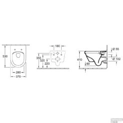 Villeroy & Boch Omnia Architectura Wandcloset 37x53 Diepspoel Direct Flush Wit (zonder Zitting) -Thuis Badkamer wandcloset villeroy en boch omnia architectura direct flush 5684r001 tech
